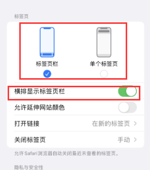 西安iPhone授权维修分享Safari浏览器如何切换标签栏位置 